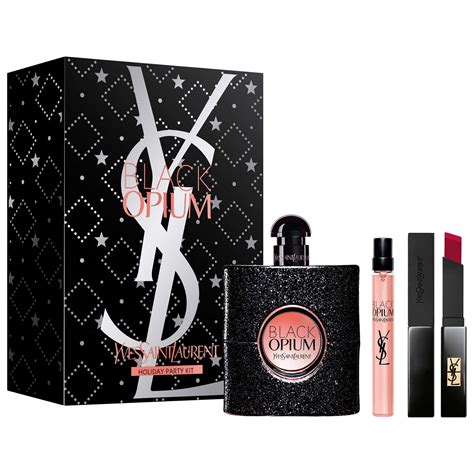 ysl black opium edt gift set|opium gift sets on offer.